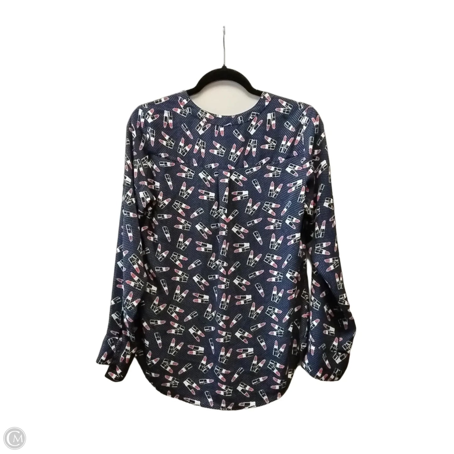 Top Long Sleeve By Liverpool In Blue, Size: M