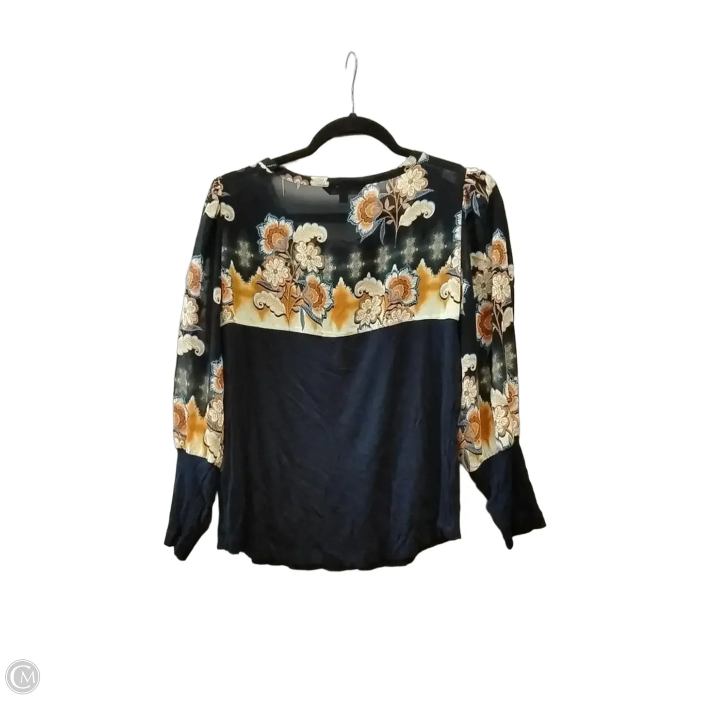 Blouse Long Sleeve By Express In Floral Print, Size: S