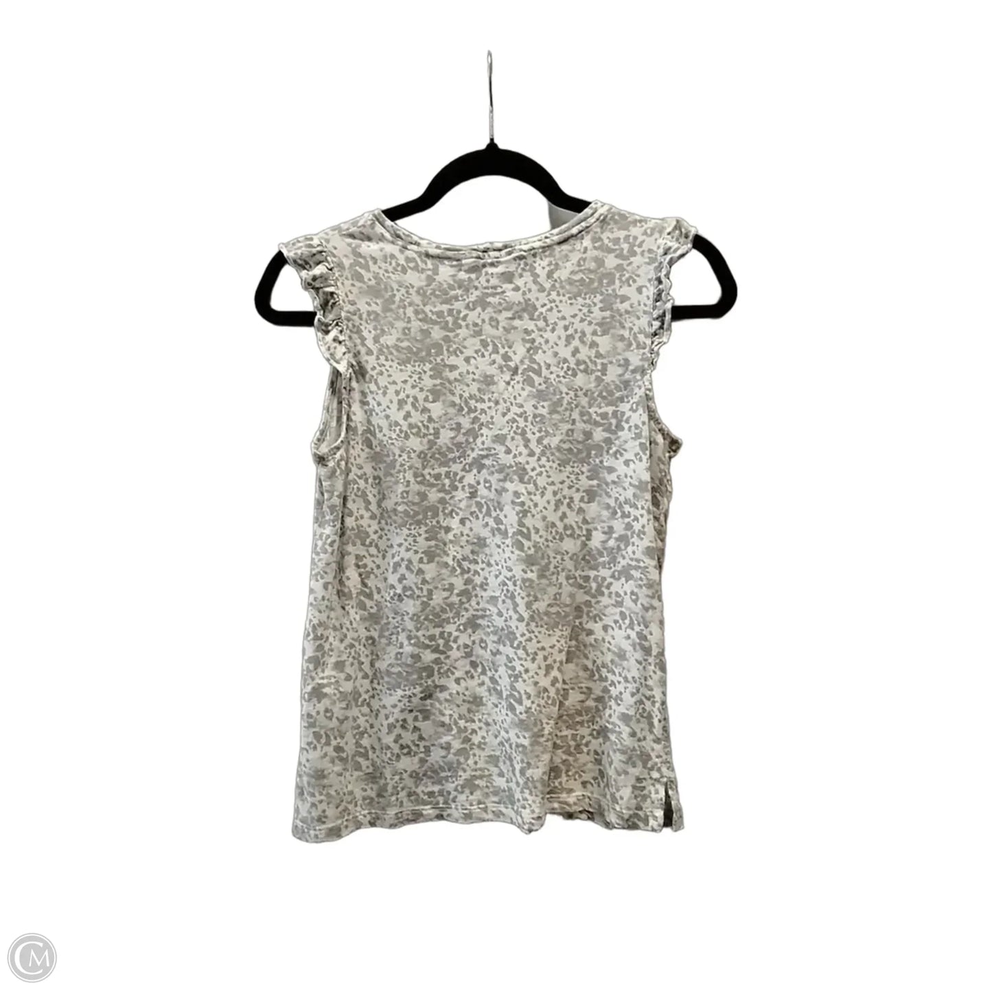 Blouse Sleeveless By Nine West In Grey & White, Size: S