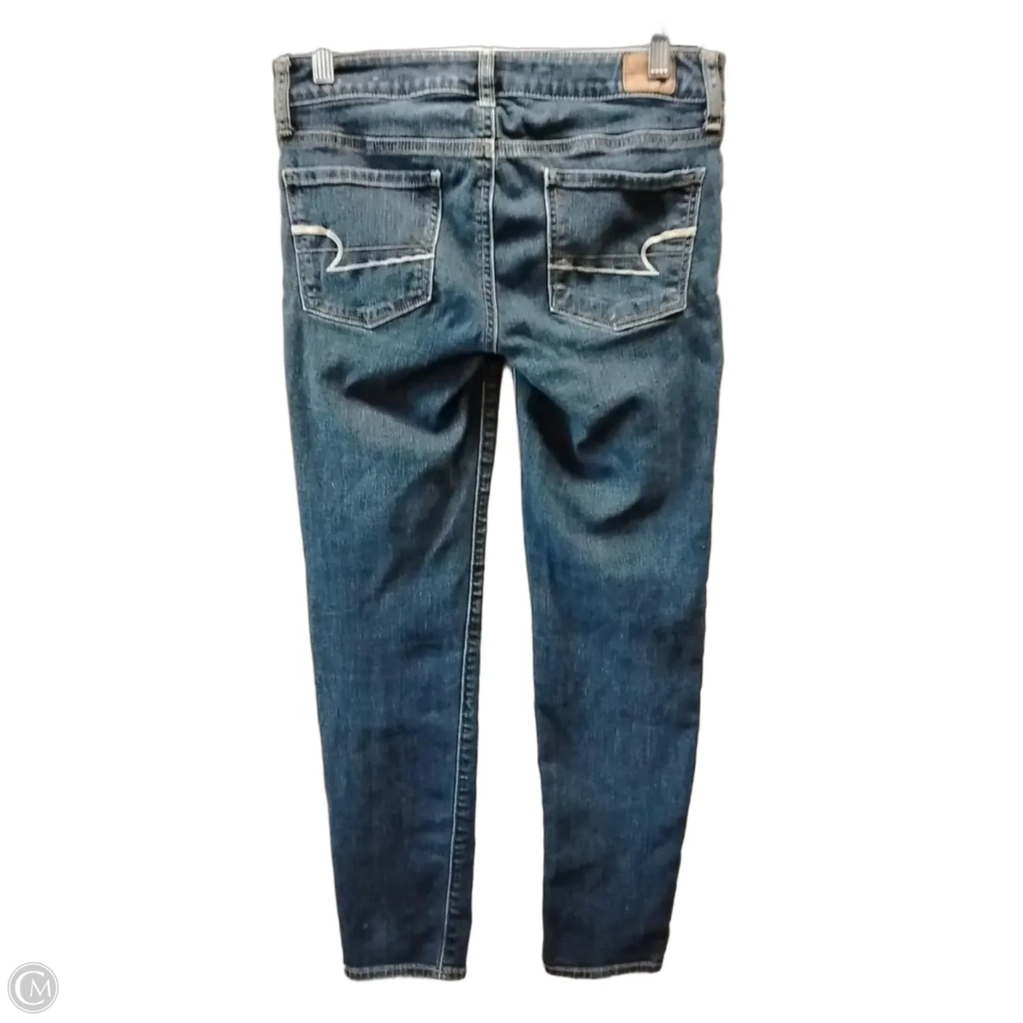 Jeans Skinny By American Eagle In Blue Denim, Size: 2