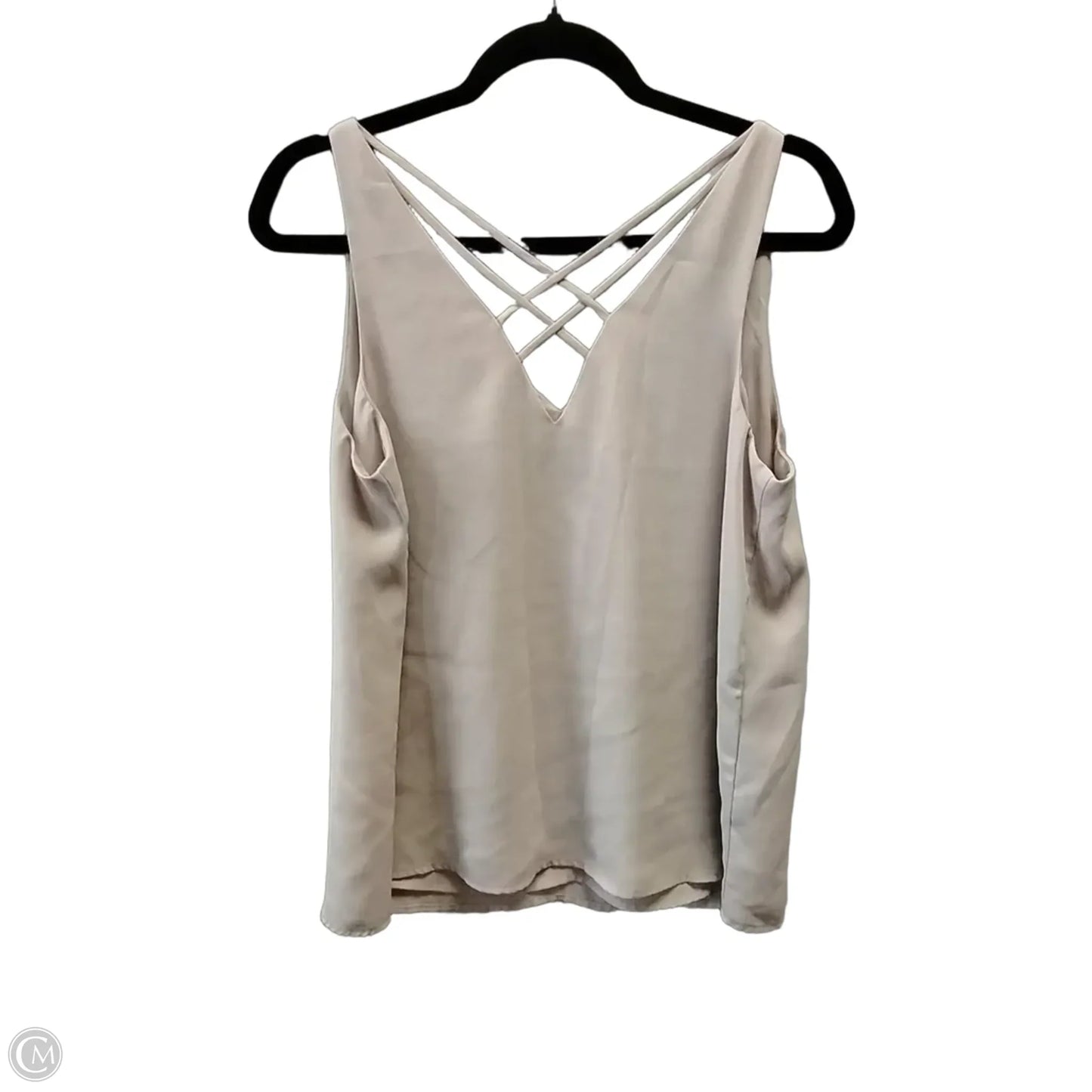 Blouse Sleeveless By Express In Brown, Size: M