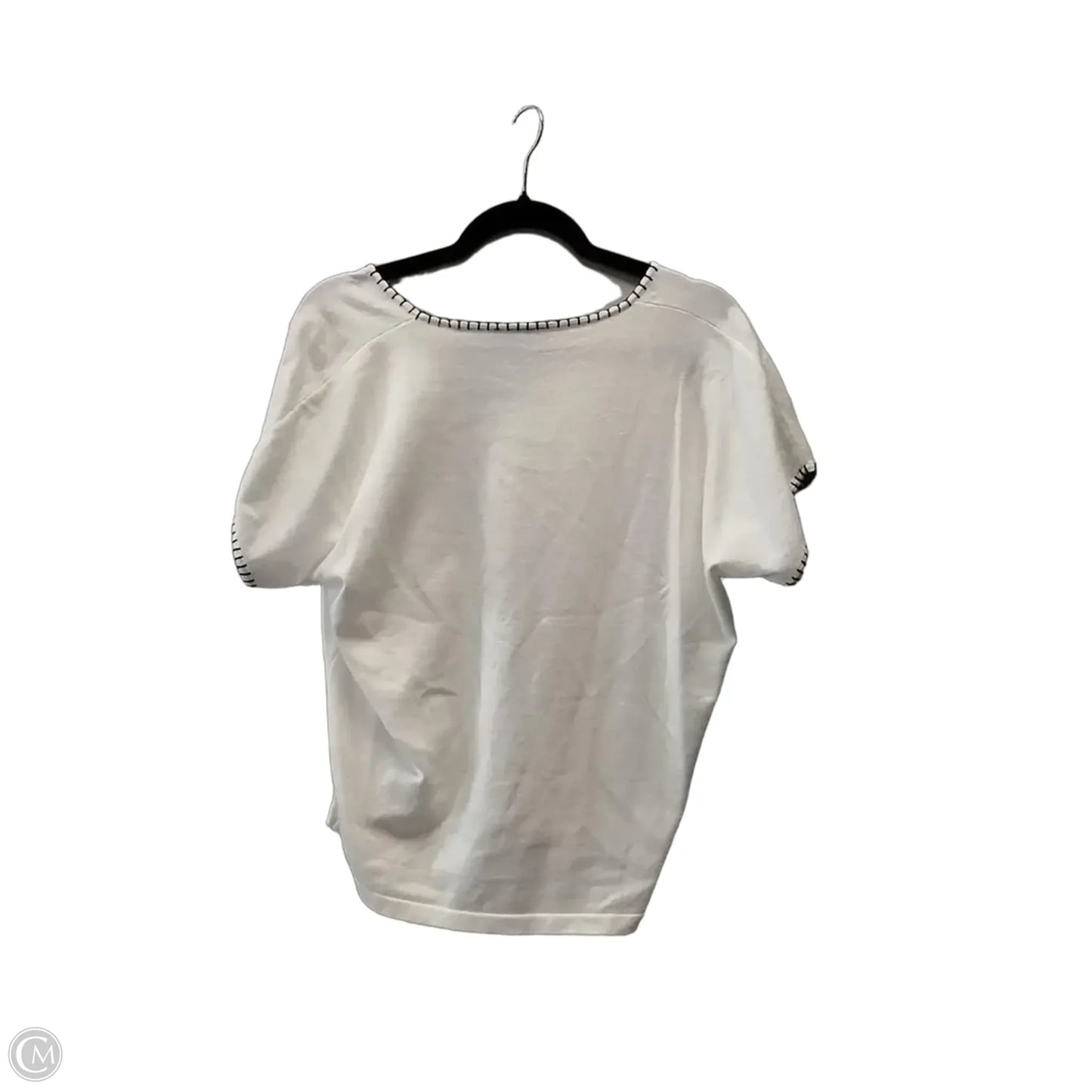 Top Short Sleeve By Tahari In White, Size: S