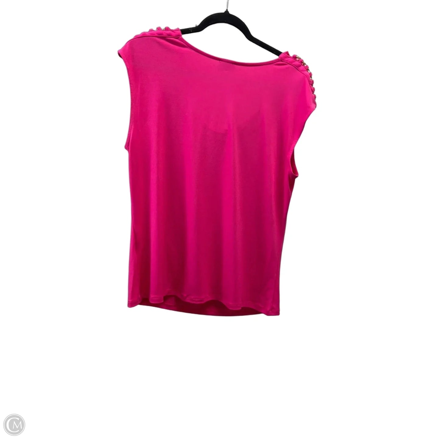 Blouse Sleeveless By International Concepts In Pink, Size: L