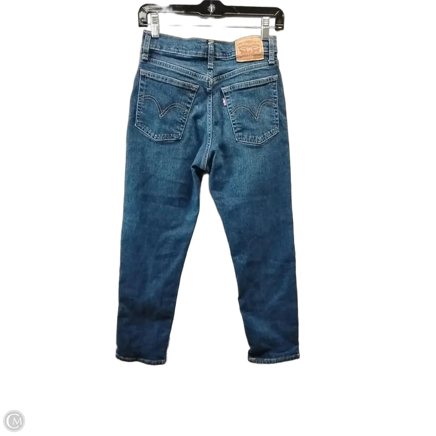 Jeans Straight By Levis In Blue Denim, Size: 4