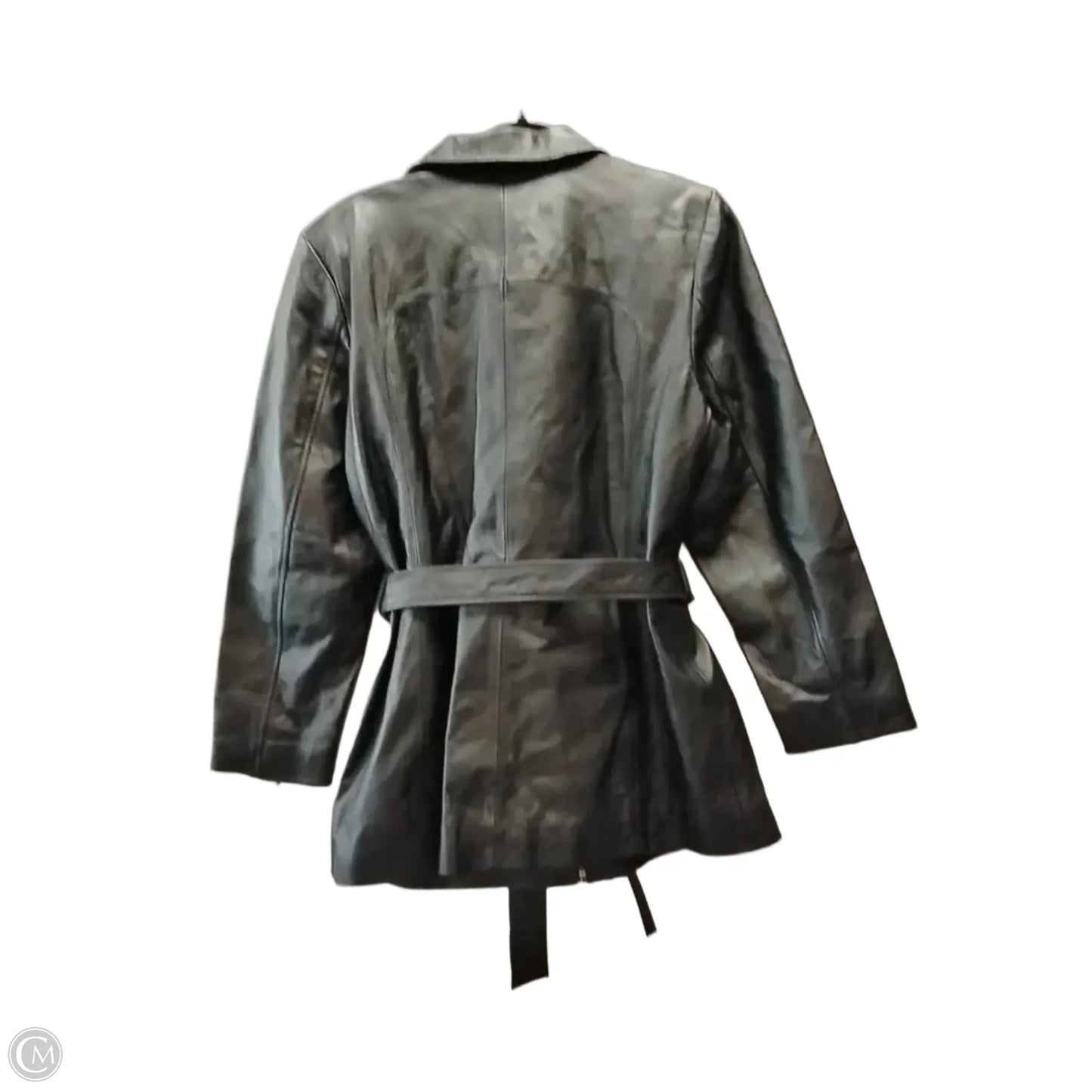 Coat Leather By Worthington In Black, Size: L