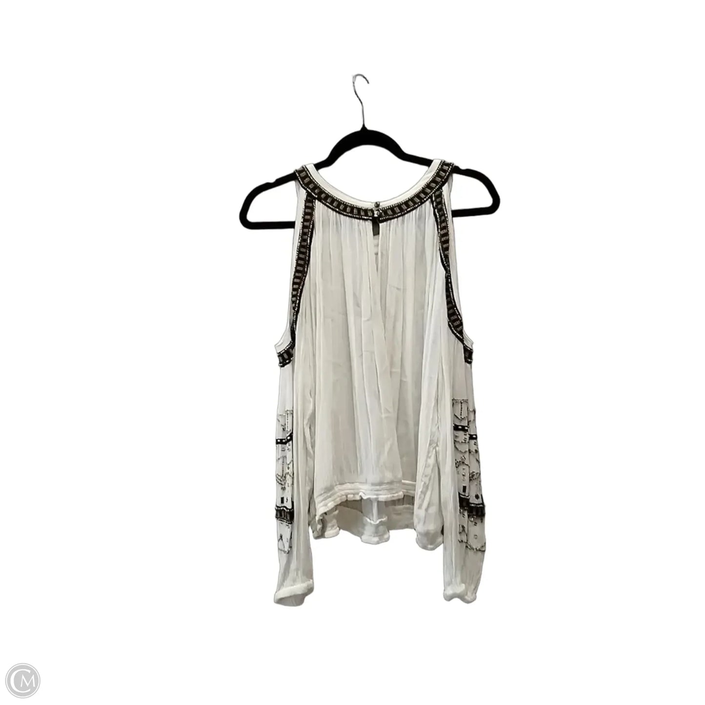 Blouse Long Sleeve By Free People In White, Size: L