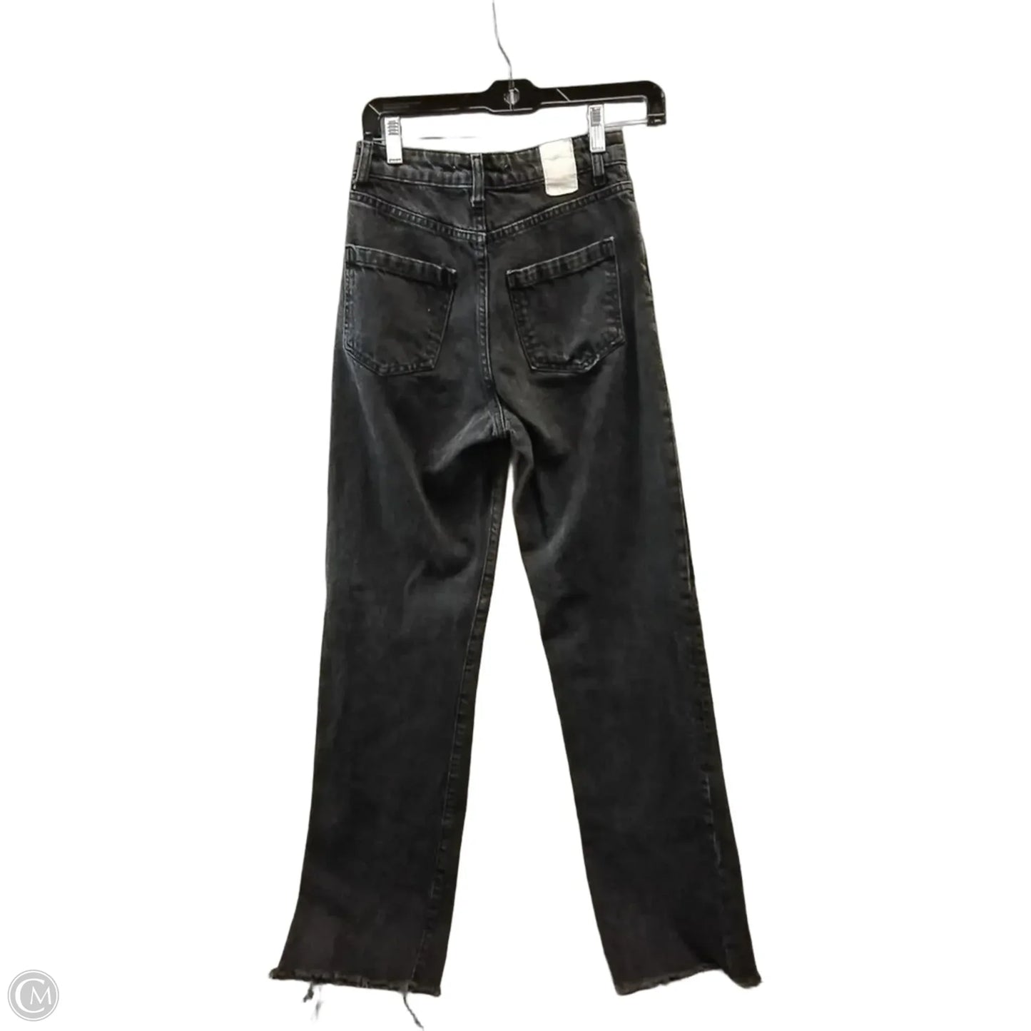 Jeans Wide Leg By Zara In Black Denim, Size: 2