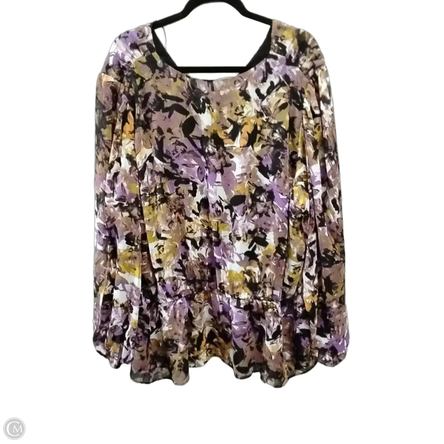 Blouse Long Sleeve By Rachel Roy In Purple, Size: 2x