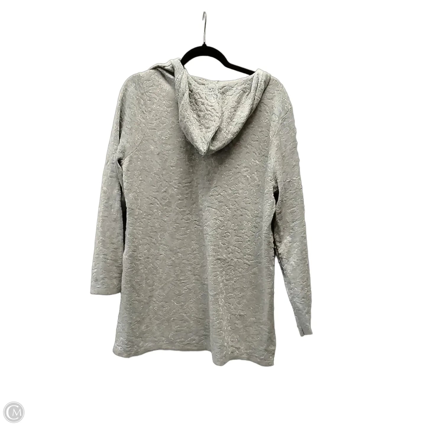Sweatshirt Hoodie By Chicos In Grey, Size: L