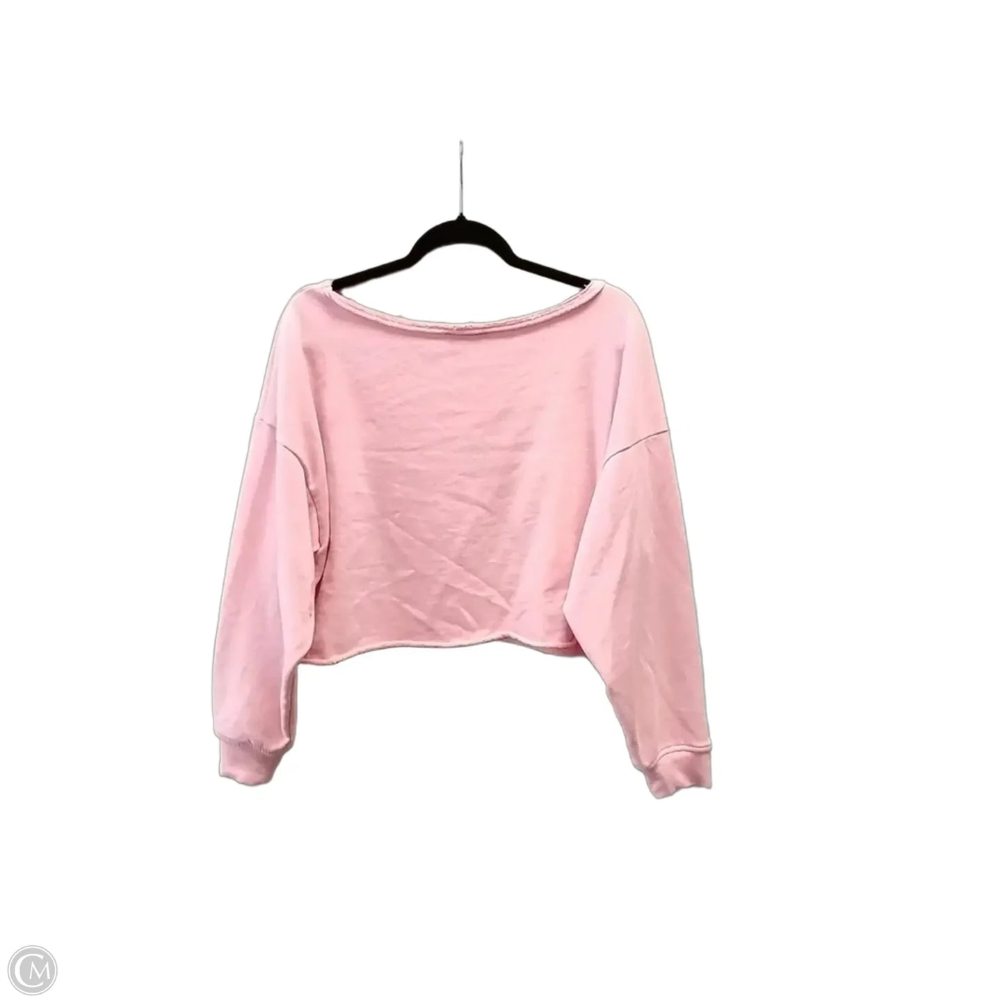 Athletic Sweatshirt Crewneck By Zenana In Pink, Size: L