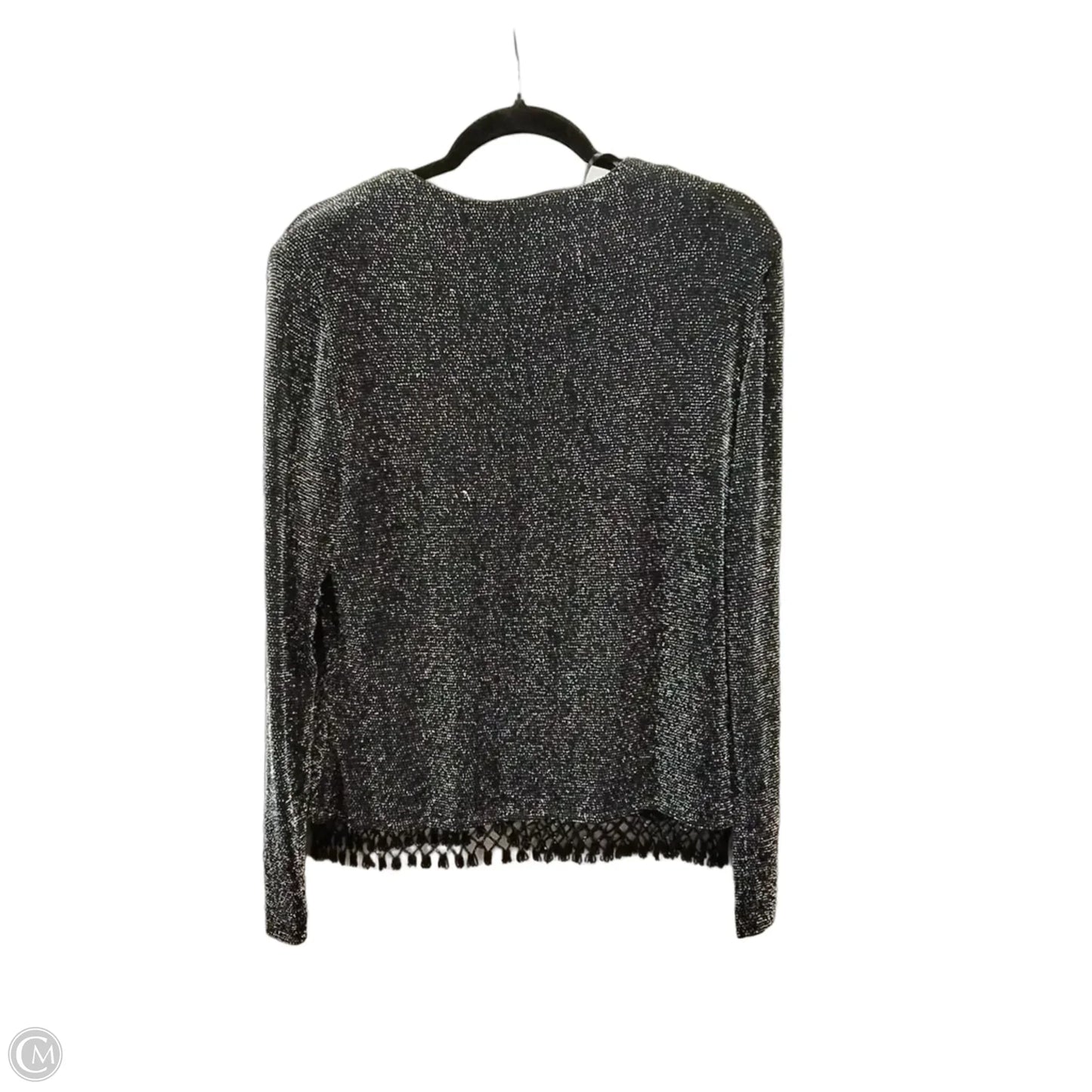 Jacket Designer By Xscape In Black & Silver, Size: M