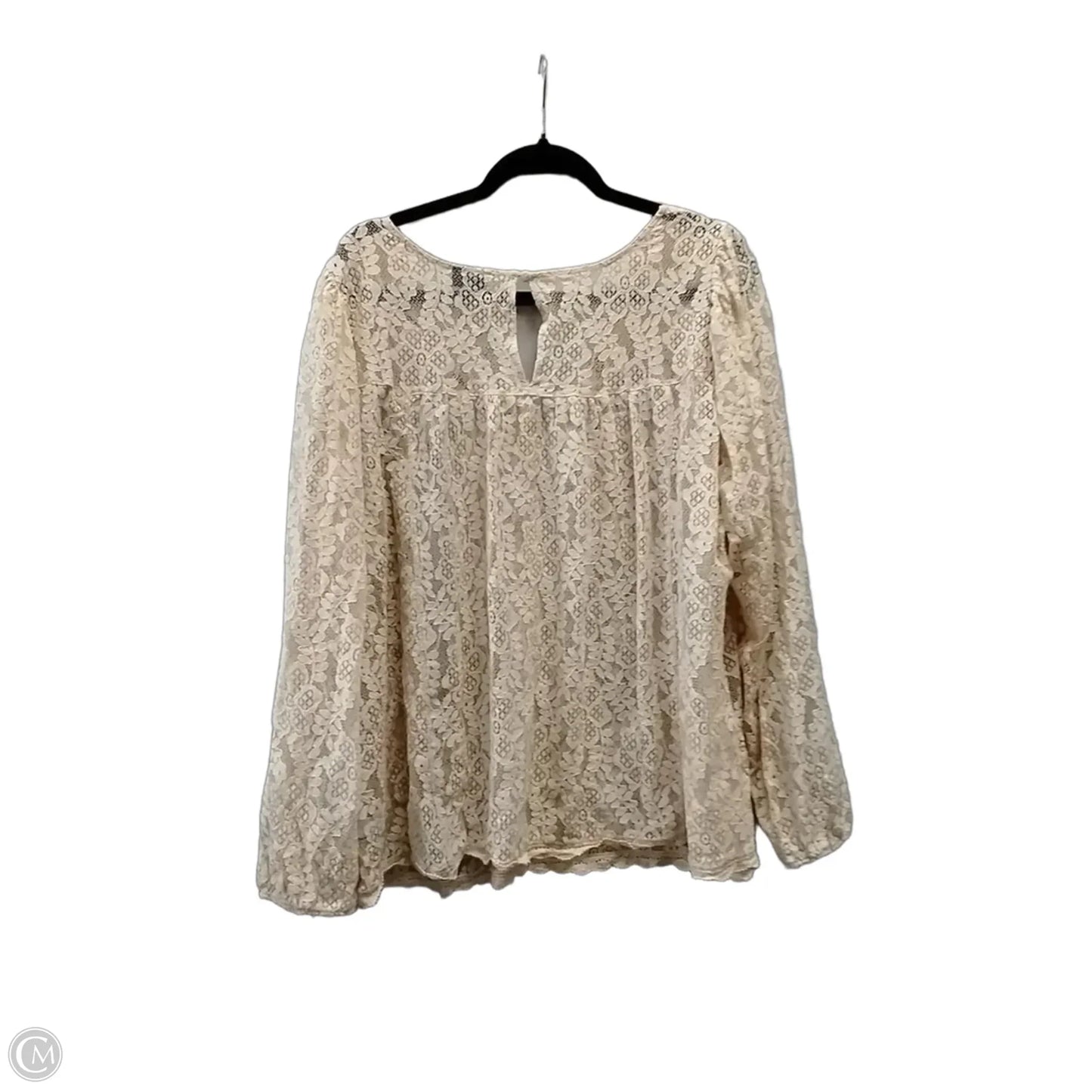 Top Long Sleeve By Torrid In Beige, Size: 2x
