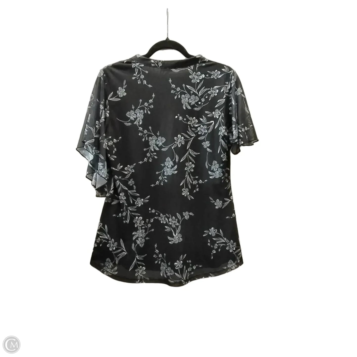 Blouse Short Sleeve By Timeson In Black, Size: M