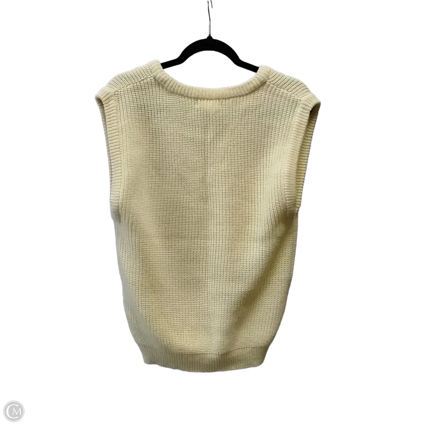 Vest Sweater By Clothes Mentor In Yellow, Size: M