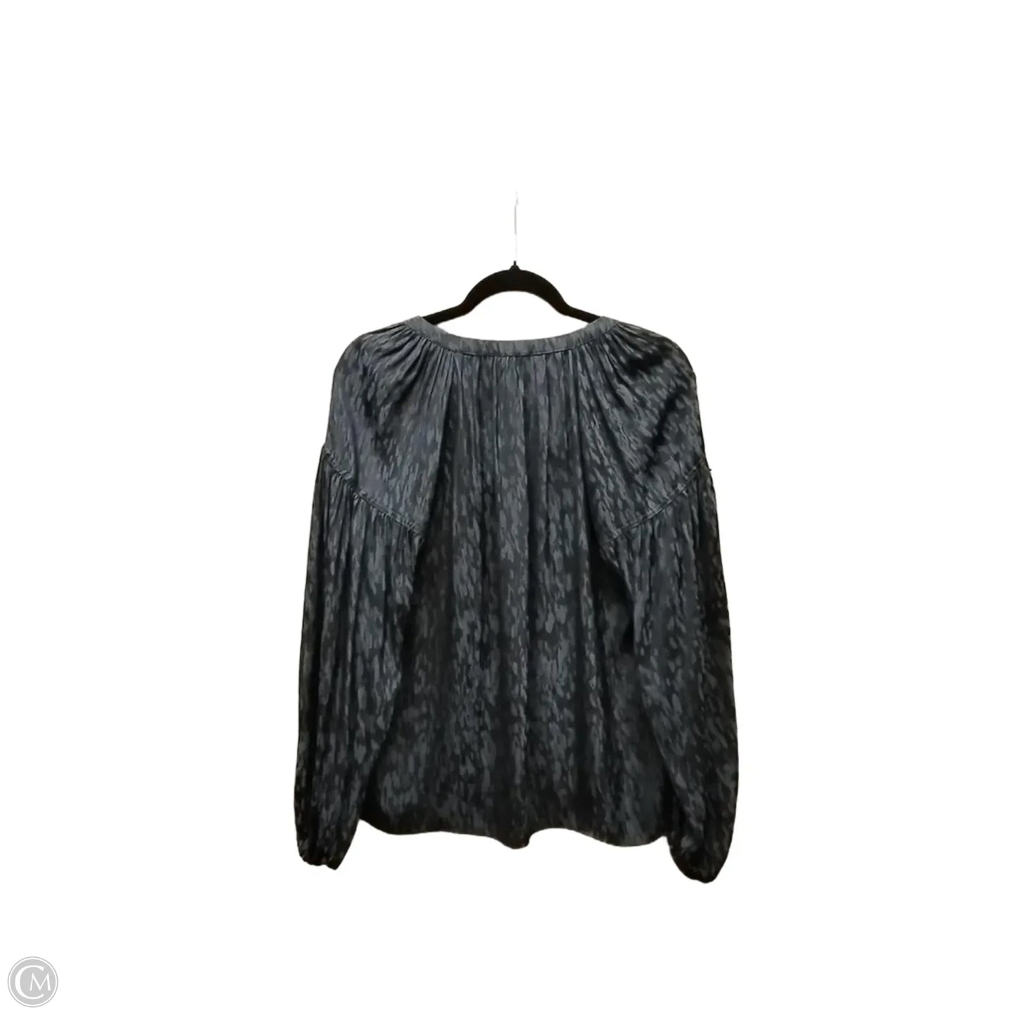 Blouse Long Sleeve By Current Air In Grey, Size: S