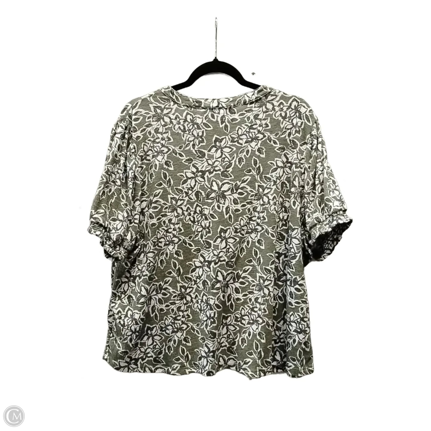 Top Short Sleeve By Clothes Mentor In Floral Print, Size: 1x