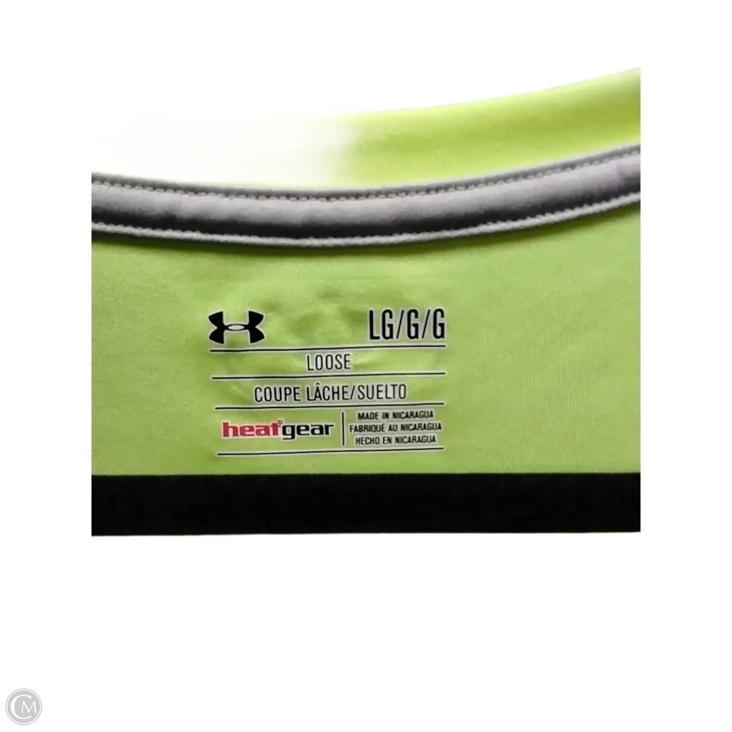 Athletic Top Short Sleeve By Under Armour In Yellow, Size: L