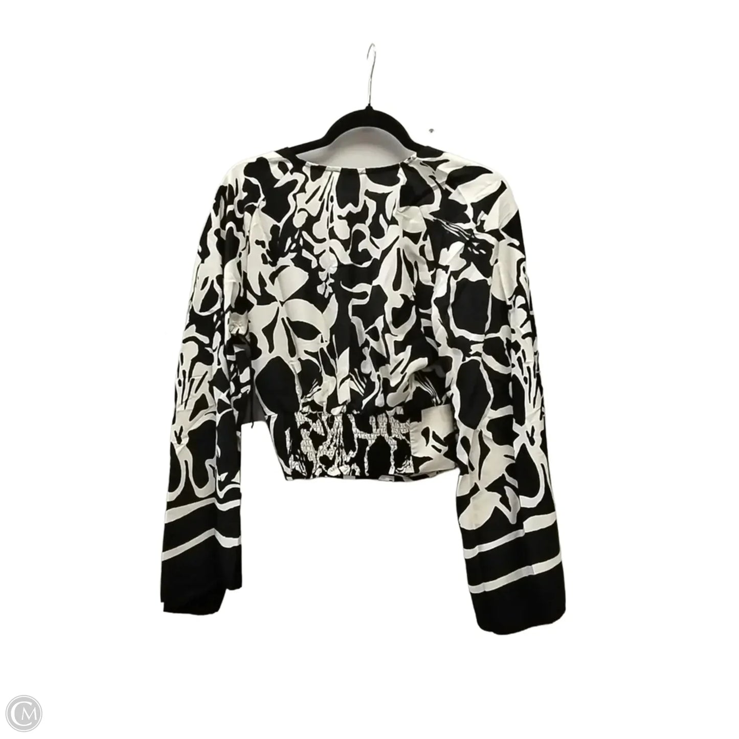 Blouse Long Sleeve By Milk & Honey In Black & White, Size: S