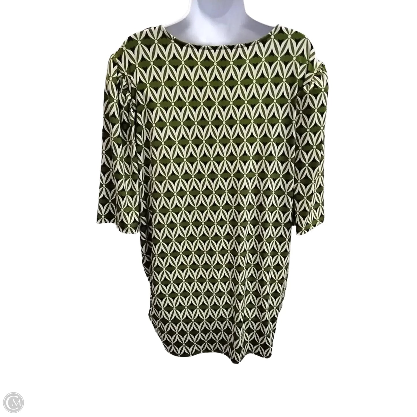 Blouse Short Sleeve By Cato In Green, Size: 26