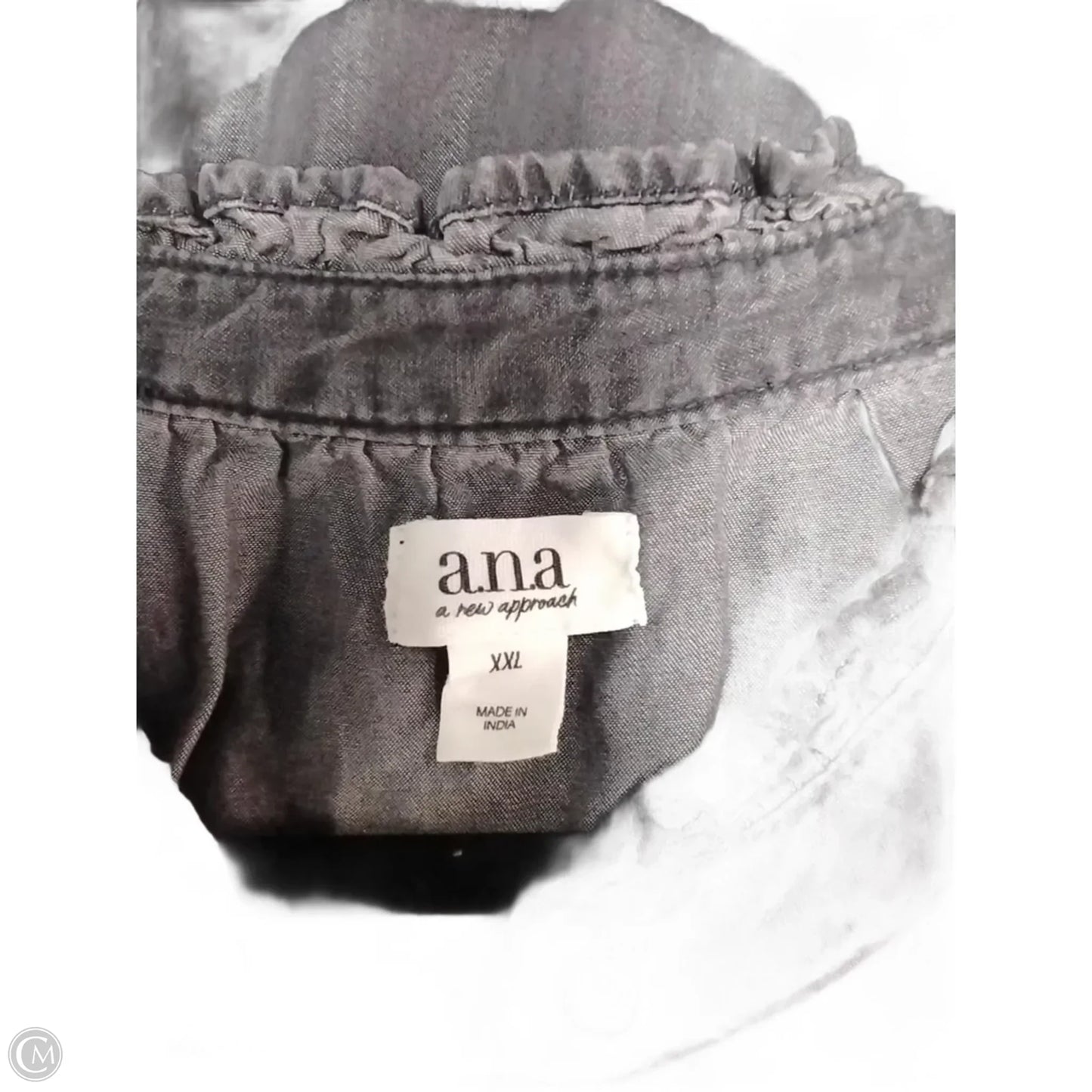 Top Long Sleeve By Ana In Grey, Size: Xxl