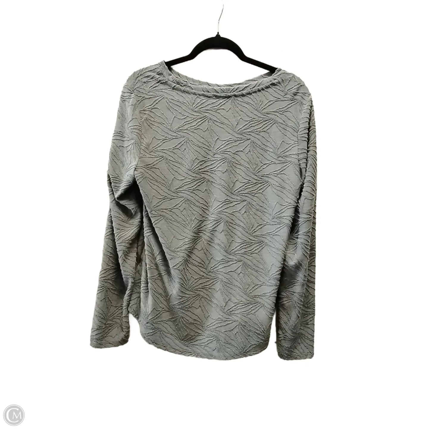 Top Long Sleeve By Simply Vera In Grey, Size: M
