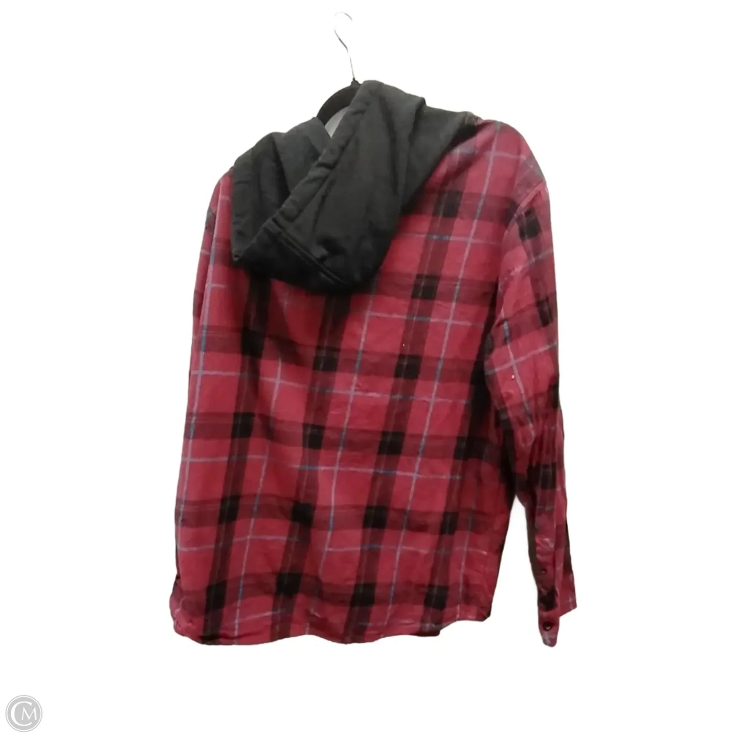 Jacket Shirt By No Boundaries In Plaid Pattern, Size: L