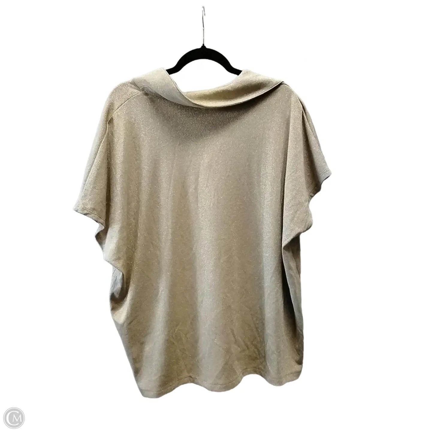 Top Short Sleeve By Simply Vera In Gold, Size: 2x