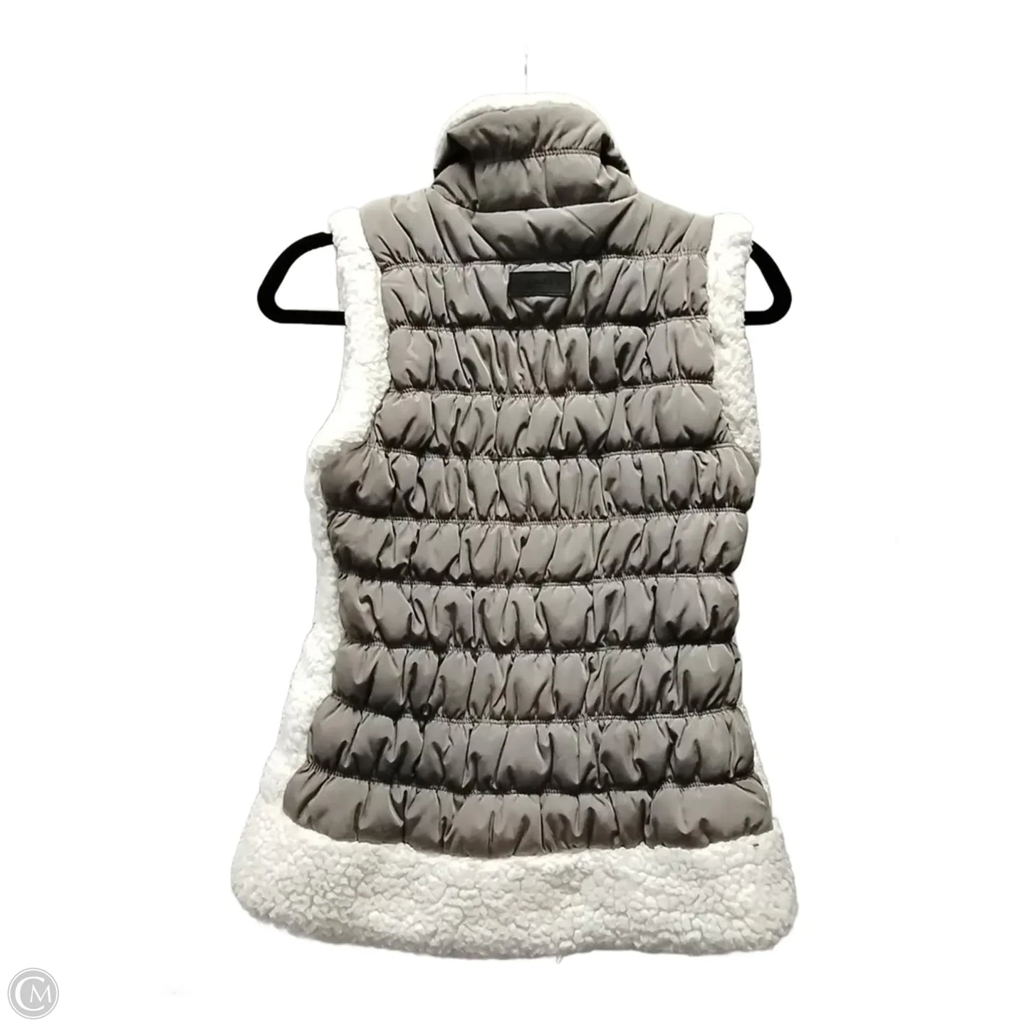Vest Faux Fur & Sherpa By Calvin Klein In Grey, Size: M