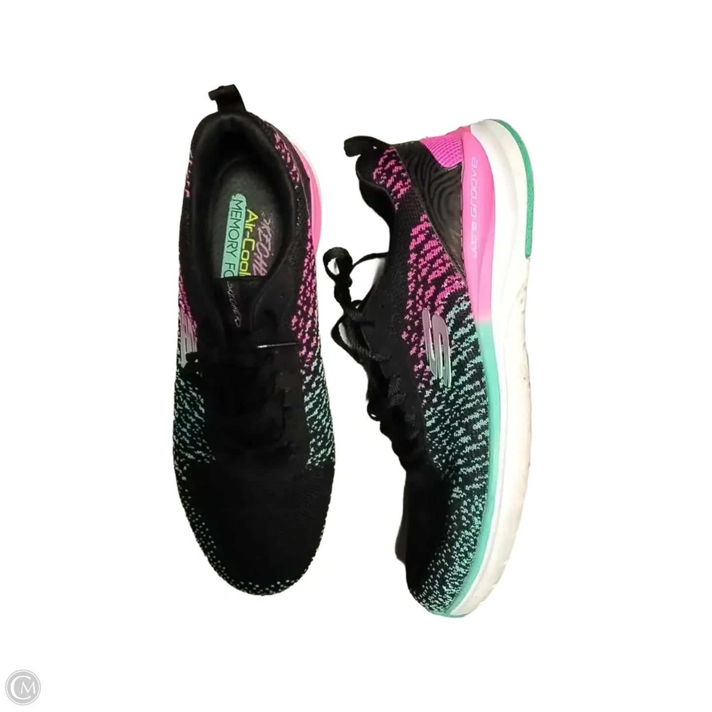 Shoes Athletic By Skechers In Black & Pink, Size: 9.5