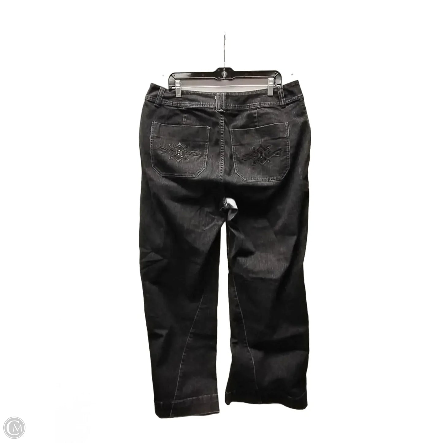 Jeans Flared By Venezia In Black Denim, Size: 18