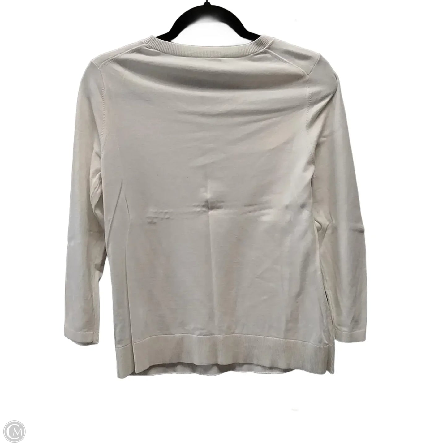Top Long Sleeve By Per Se In White, Size: M