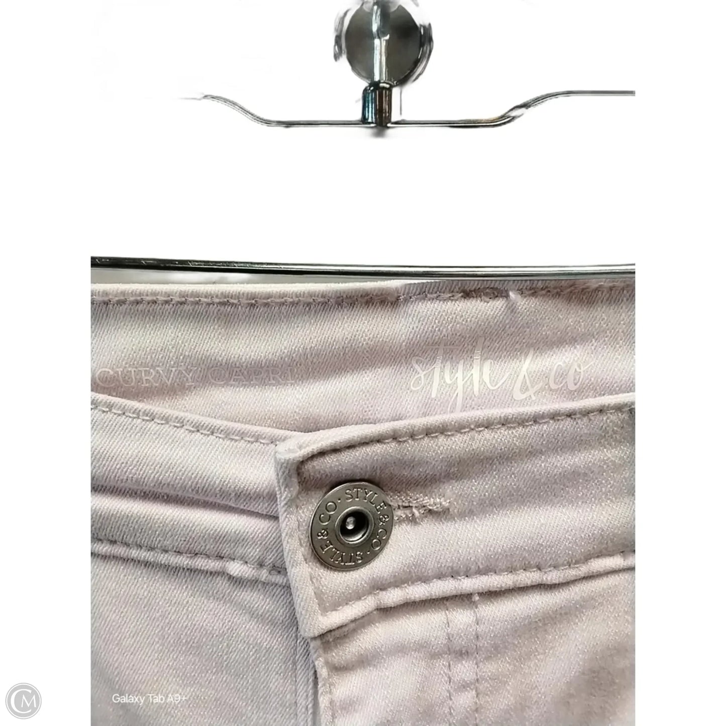 Jeans Cropped By Style And Company In Pink & Purple, Size: 10