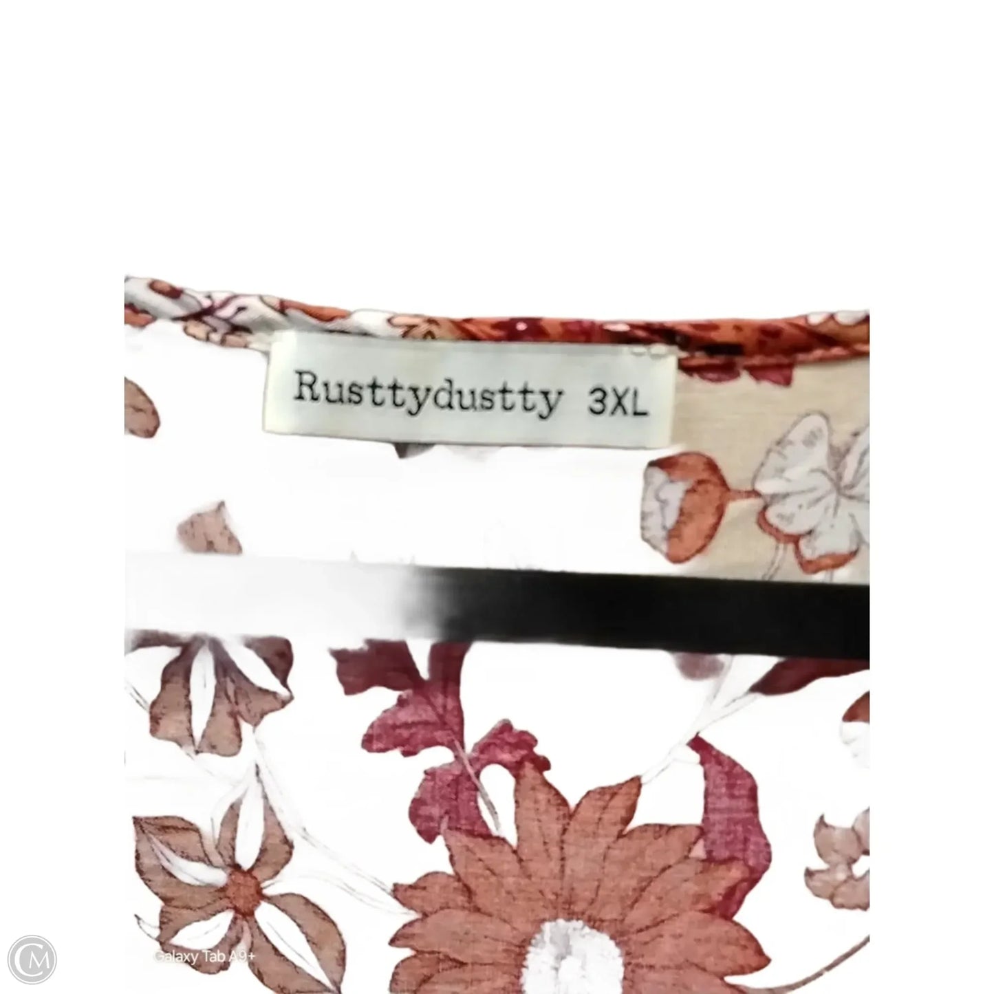 Blouse Long Sleeve By Rusttydustty In Floral Print, Size: 3x