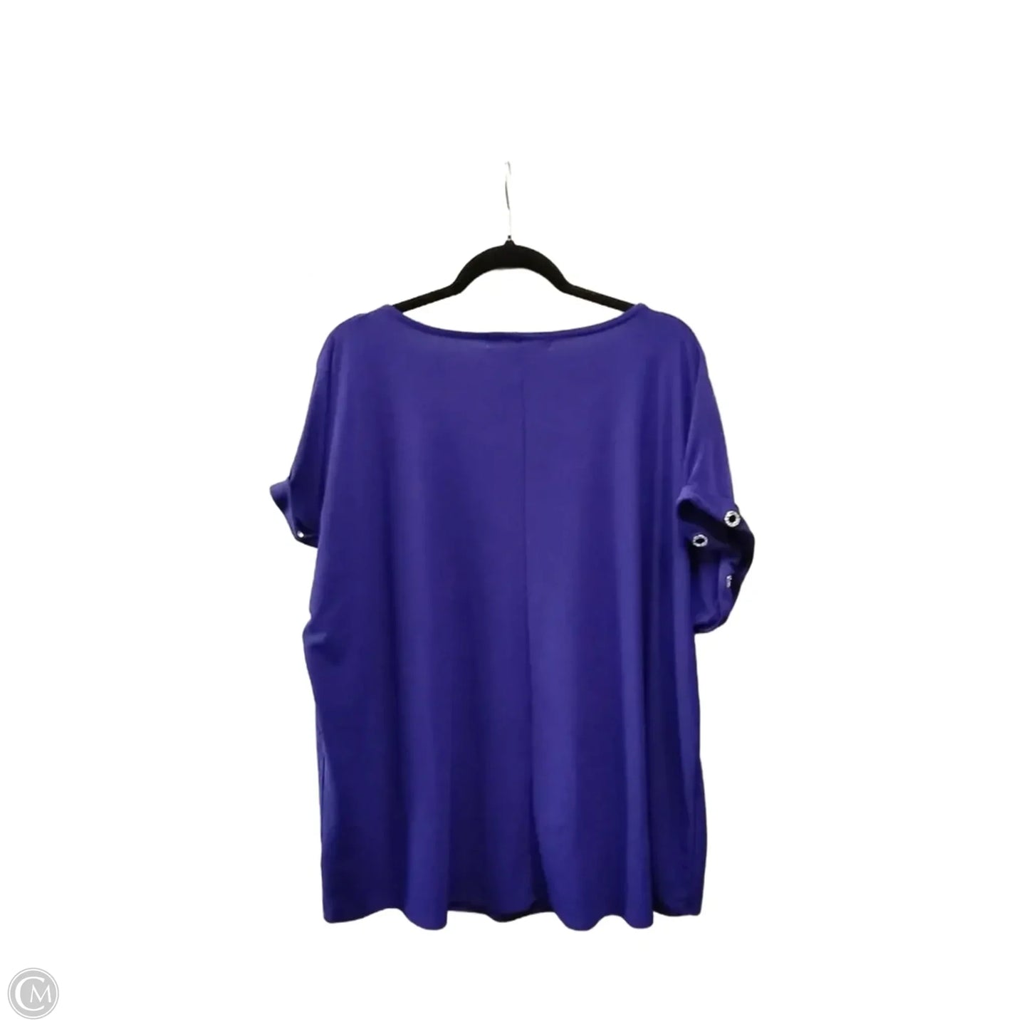 Top Short Sleeve By Love Scarlett In Purple, Size: 3x
