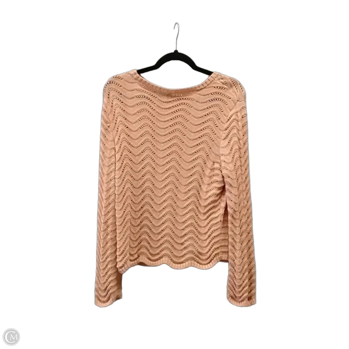 Top Long Sleeve By Versona In Orange, Size: L