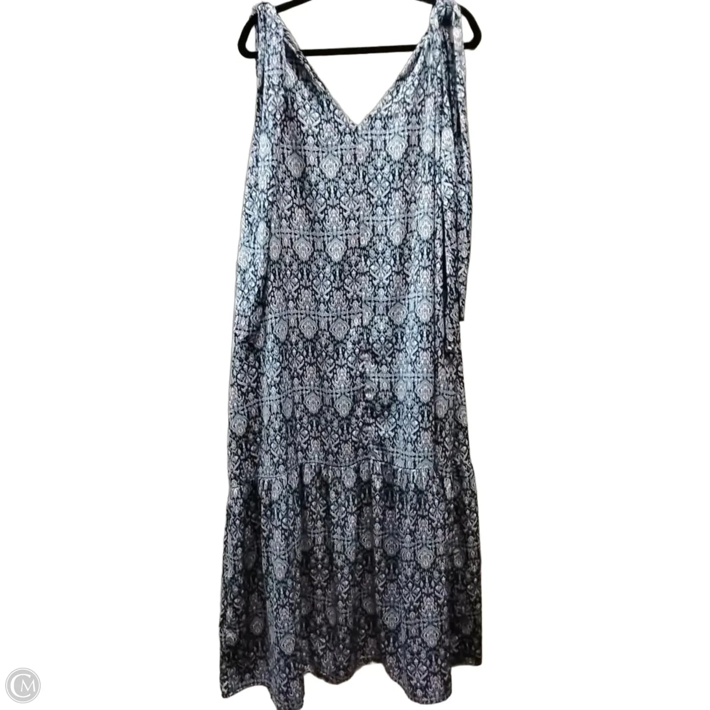Dress Casual Maxi By Banana Republic In Purple & White, Size: 18