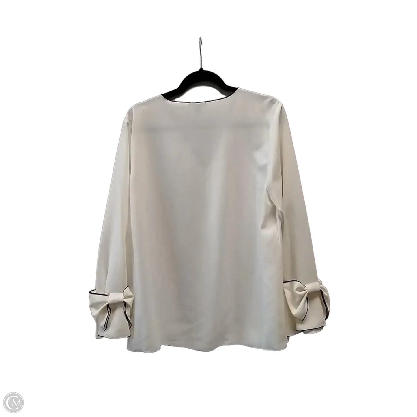 Blouse Long Sleeve By Alfani In Cream, Size: L