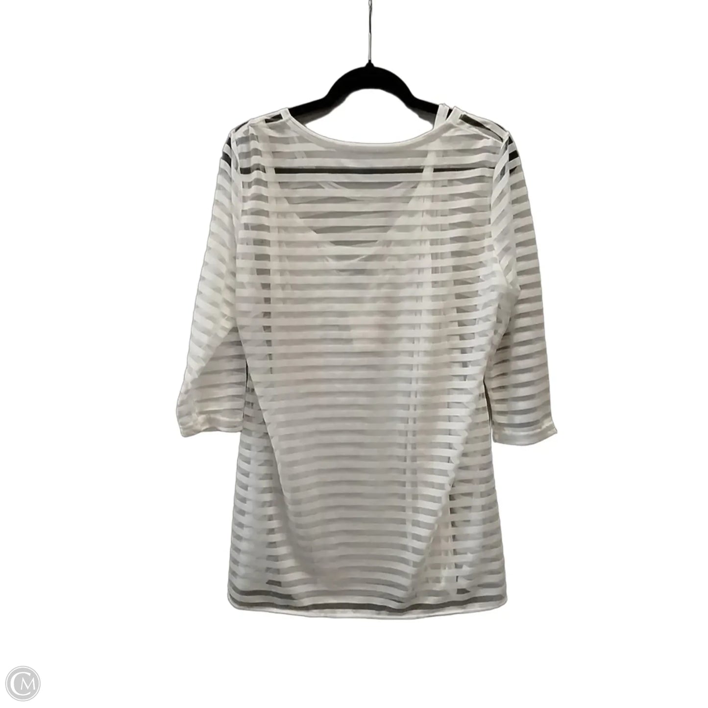 Blouse Long Sleeve By Clothes Mentor In White, Size: L