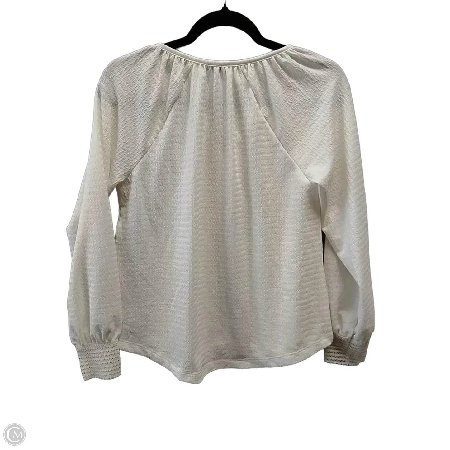 Top Long Sleeve Basic By Talbots In Cream, Size: Sp