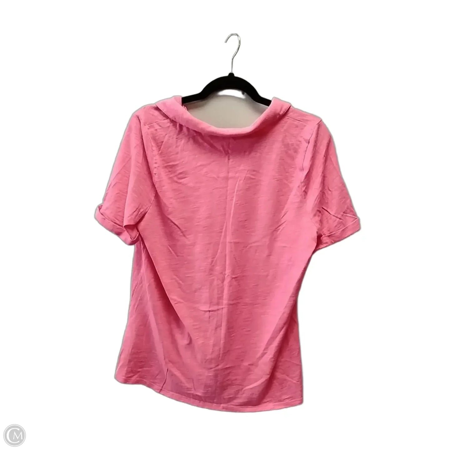 Blouse Short Sleeve By Belle By Kim Gravel In Pink, Size: L