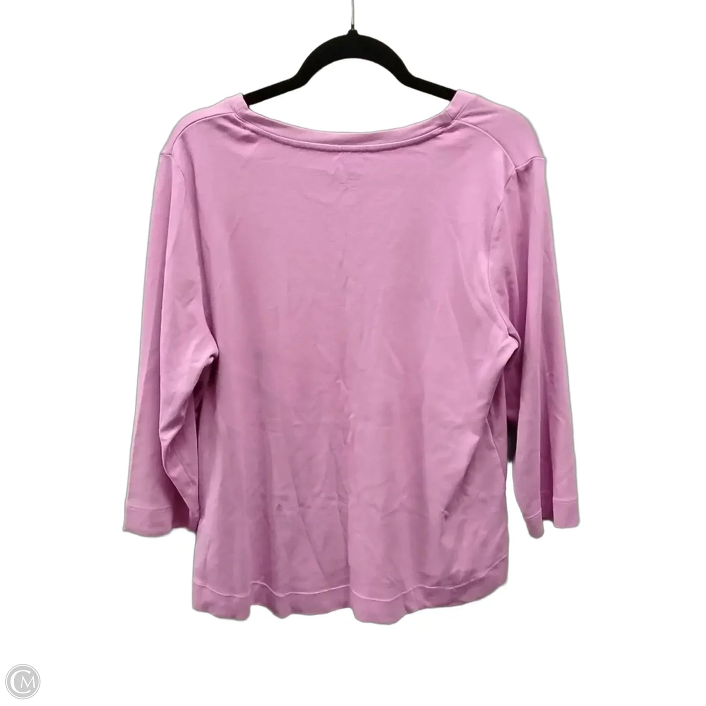 Top Long Sleeve Basic By Chicos In Pink, Size: Xl