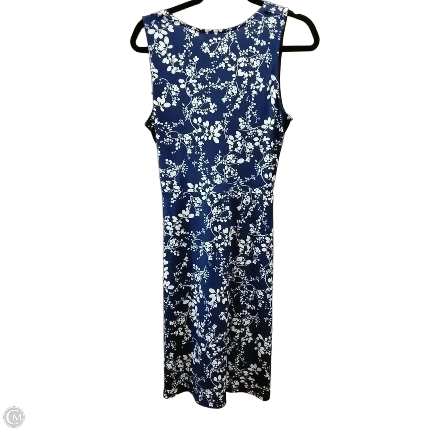 Dress Casual Midi By Kaileigh In Blue & White, Size: 14