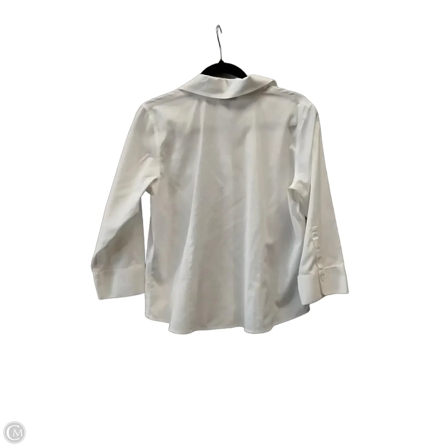 Blouse Long Sleeve By Talbots In White, Size: 10p