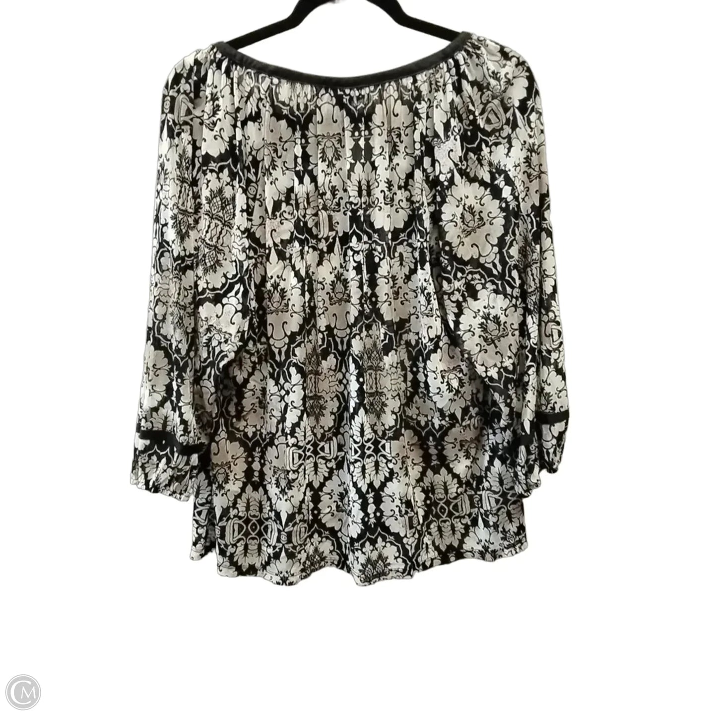 Blouse Long Sleeve By Alfani In Paisley Print, Size: L