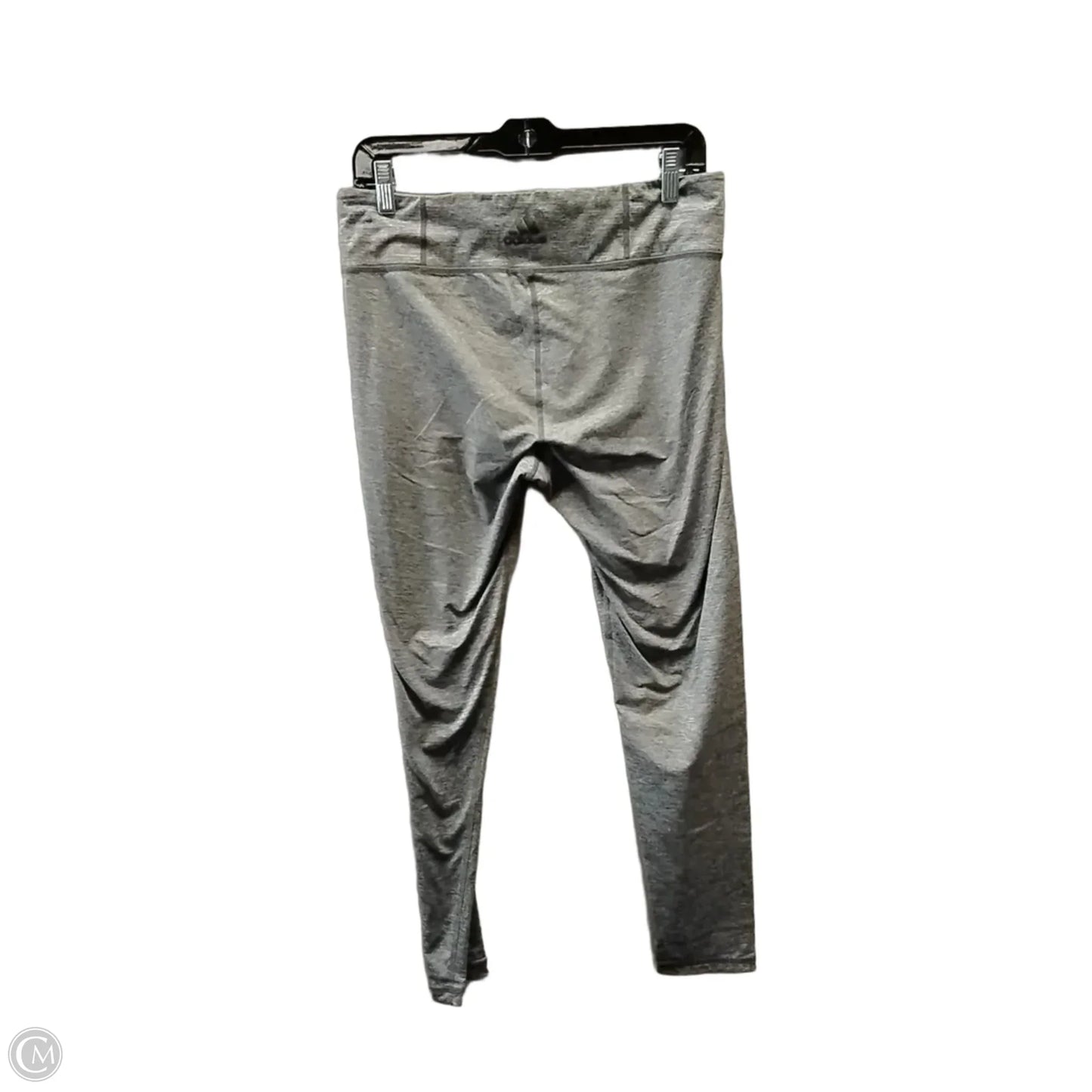 Athletic Leggings By Adidas In Grey, Size: L
