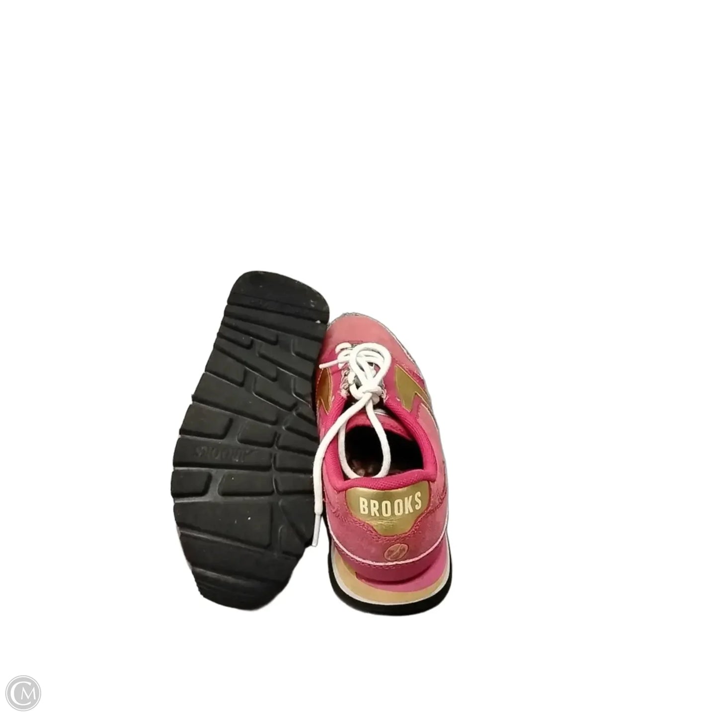 Shoes Sneakers By Brooks In Red & Tan, Size: 7.5