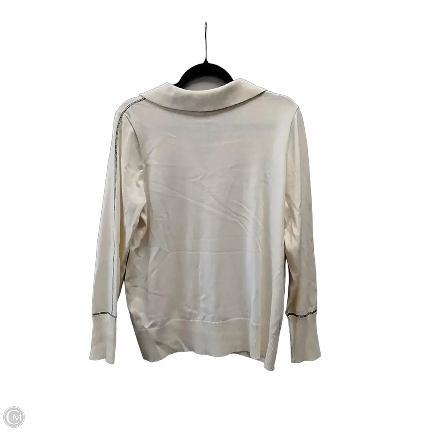 Sweater By Chicos In Ivory, Size: L