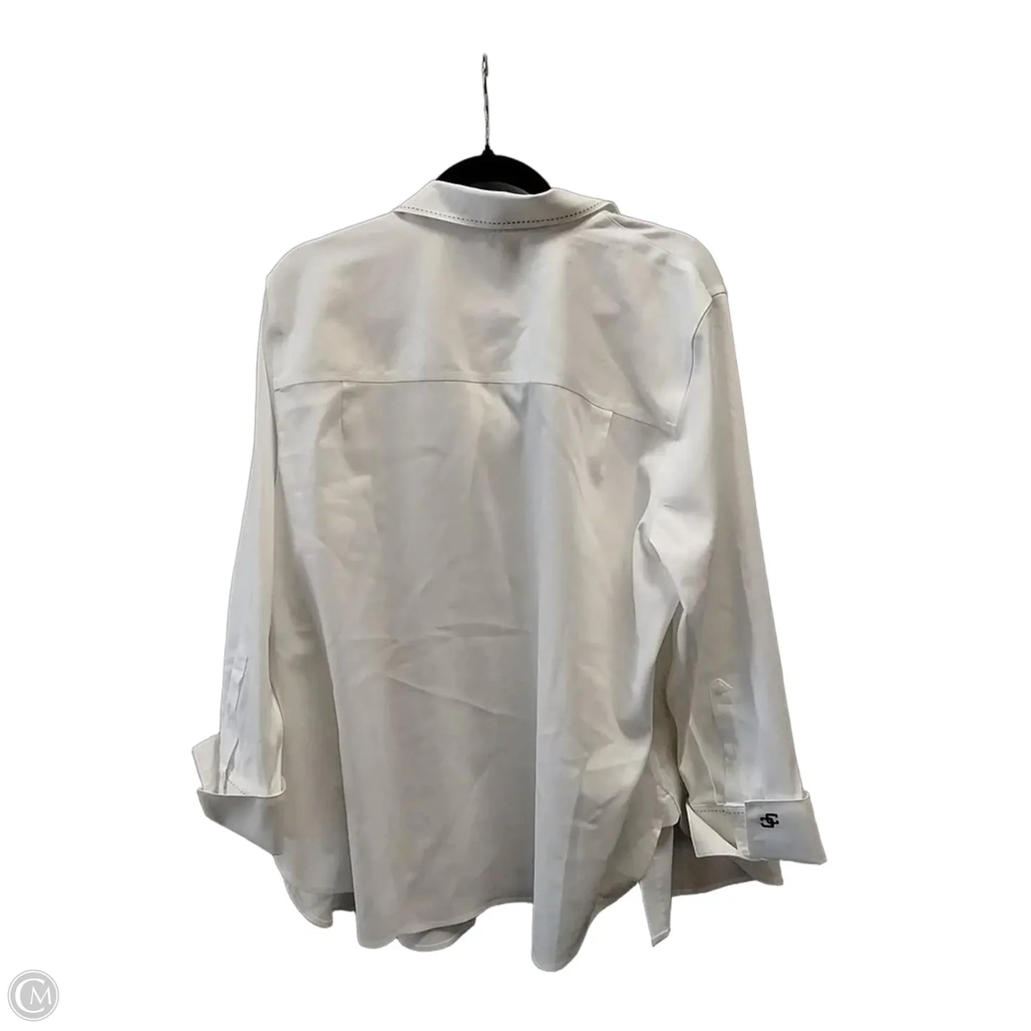 Blouse Long Sleeve By Chicos In White, Size: 1x