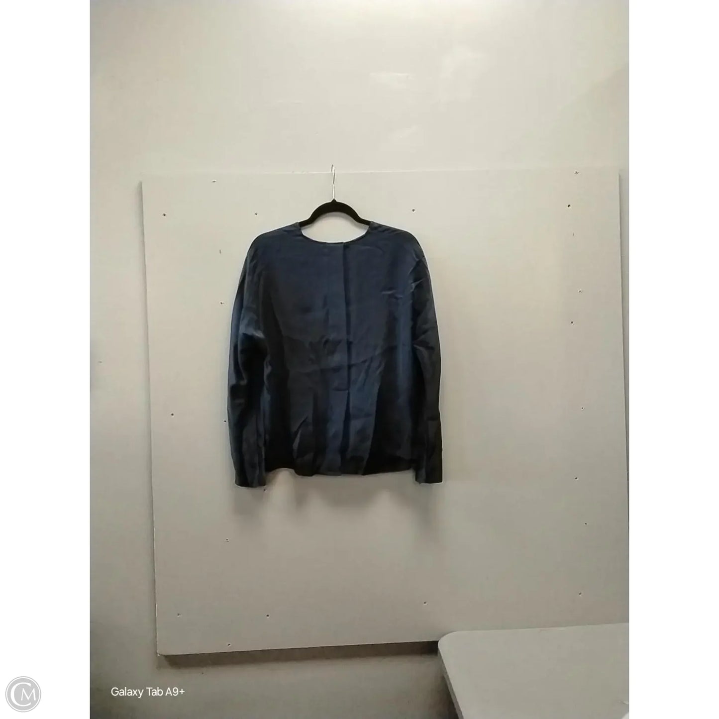 Blouse Long Sleeve By Vince In Navy, Size: S