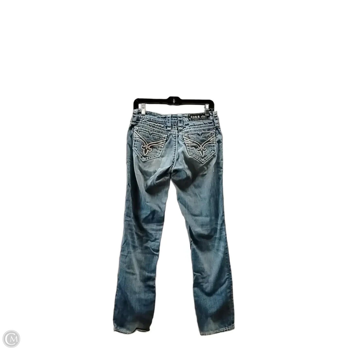 Jeans Straight By Rock Revival In Blue Denim, Size: 6